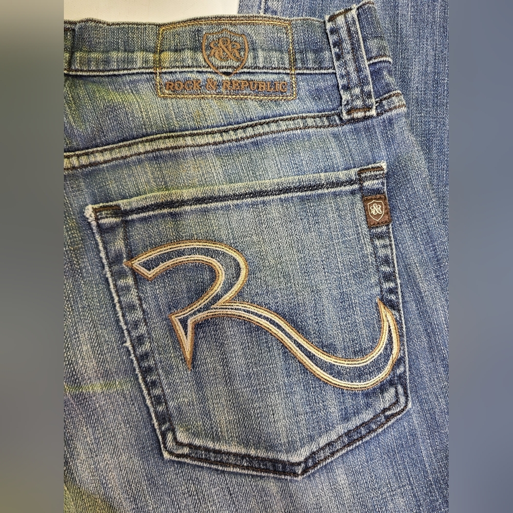 Rock & Republic Blue Denim Men's Jeans - Picture 3 of 6